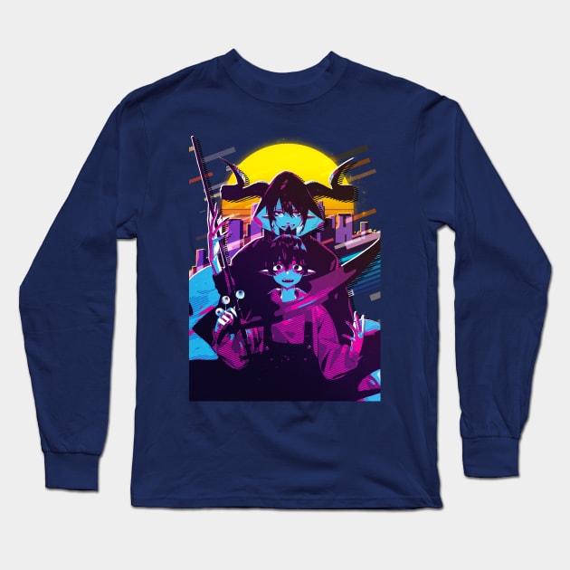 Mephisto Pheles and Amaimon Long Sleeve T-Shirt by 80sRetro